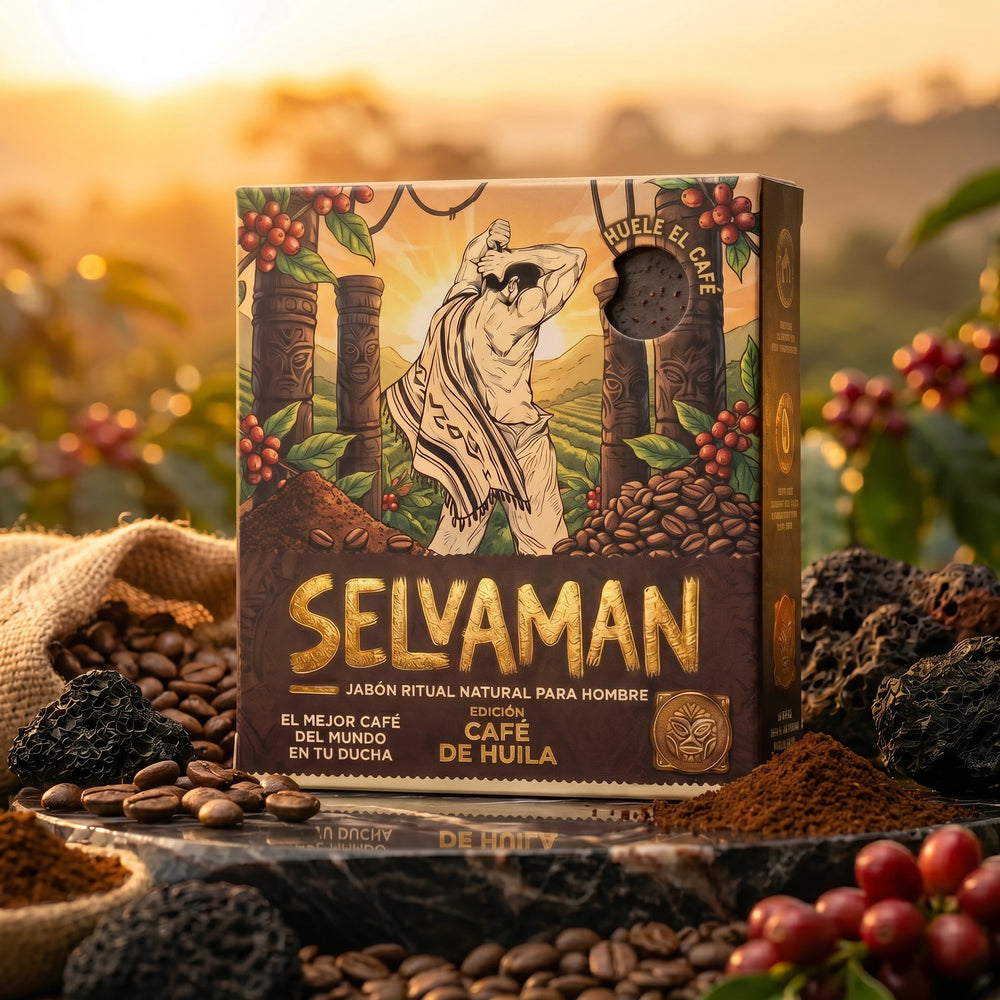 Selvaman Café de Huila — jabón ritual exfoliante con café colombiano del Huila