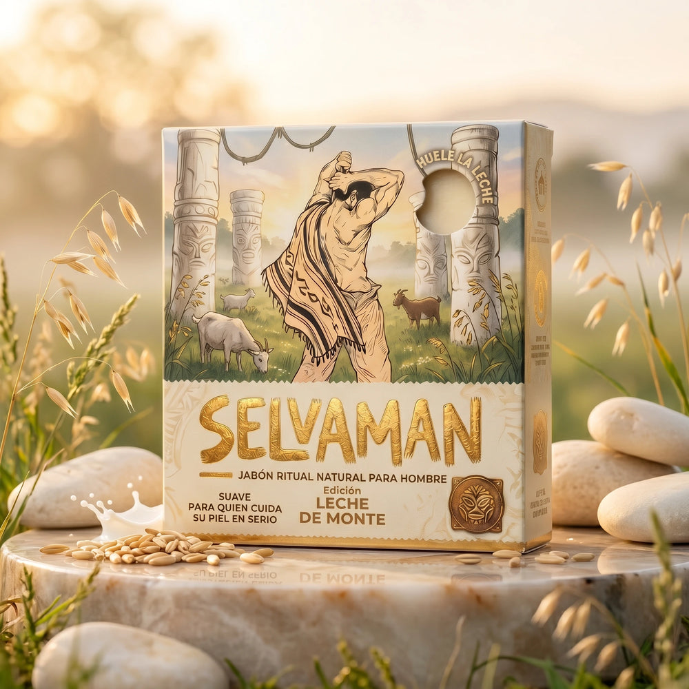Selvaman Leche de Monte — jabón ritual suave con leche de cabra y avena