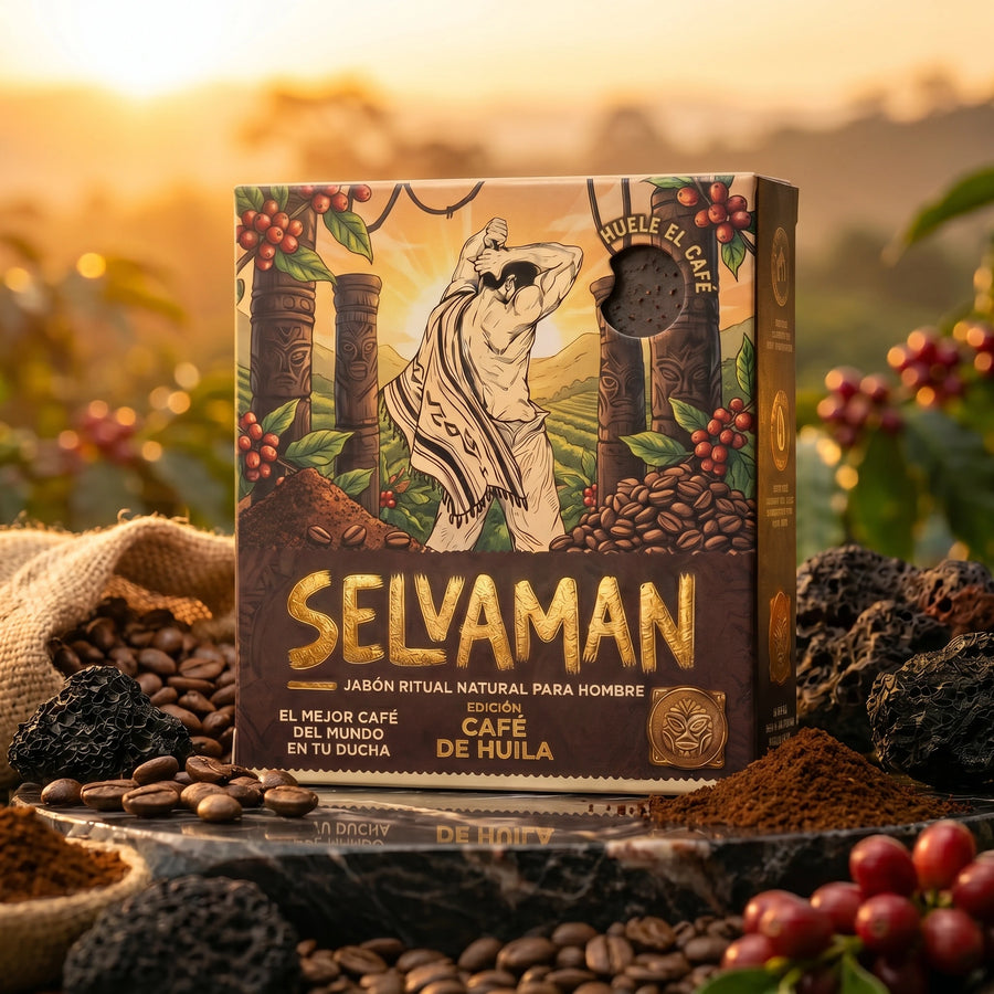 Selvaman Café de Huila — jabón ritual exfoliante con café colombiano del Huila